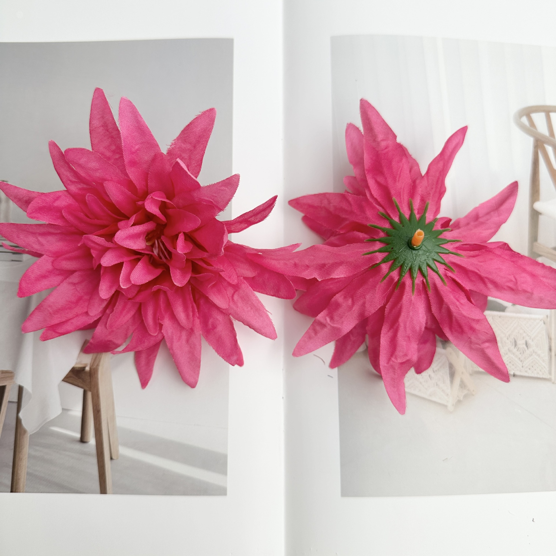 Flores de simulación llama crisantemo cabeza seda flores DIY caja de regalo material de flores de fichas de boda espacio comercial decoración prop al por mayor