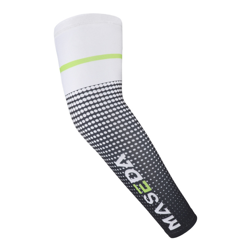 Deportes patrón de equipo protección codo Lycra alta elástico transpirable color montar baloncesto delgada verano brazo guardia