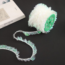 现货锦纶2.1CM七彩丝弹力木耳花边 发夹发箍玩具DIY等弹力花边