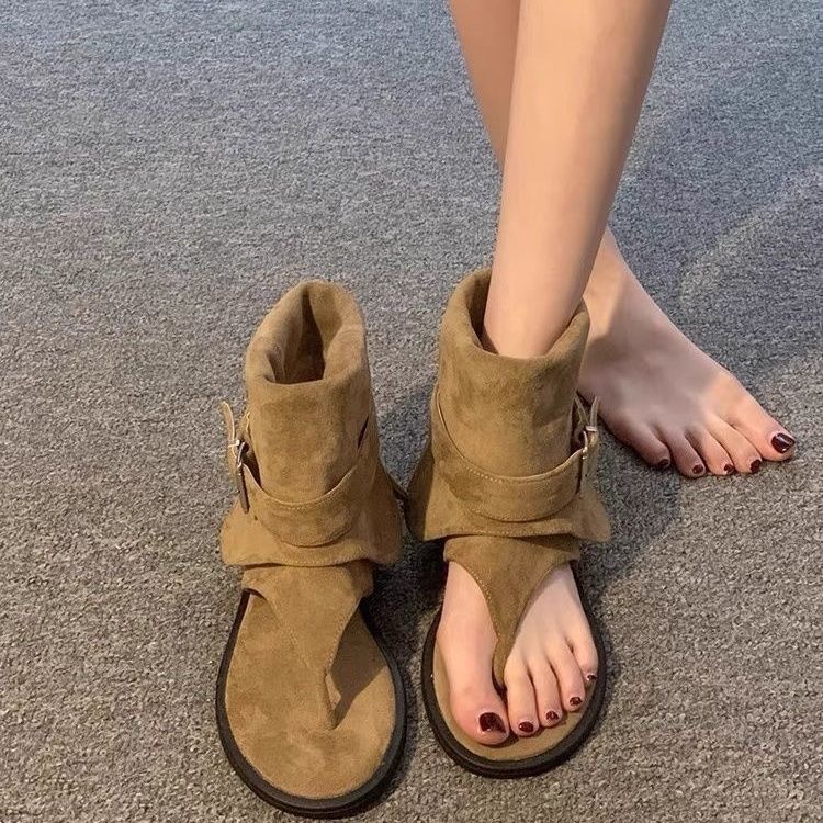 Vintage Women's Platform Martin Boots British Style Short Boots_voghion.com