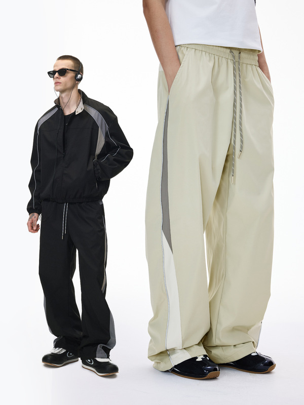 捷展男装|机能复古运动套装25秋季新品美式赛车服夹克阔腿休闲裤|undefined