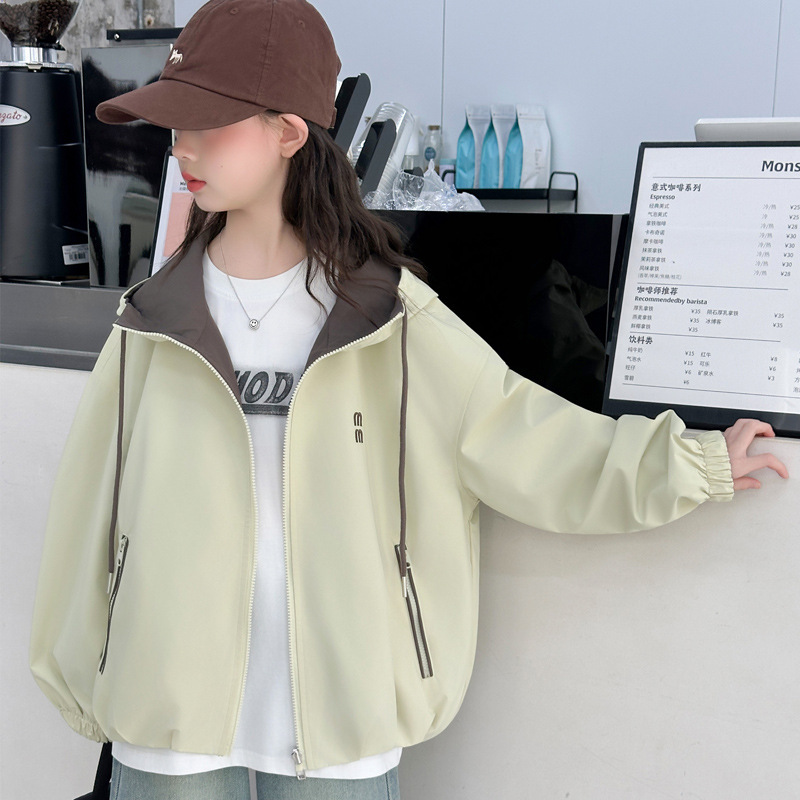 儿童装女童秋季休闲百搭上衣2025新款秋装外套女童炸街两面穿外套|undefined