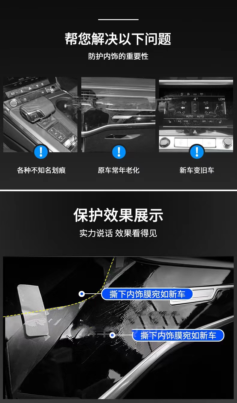 Suitable for Tiguan Lpro Navigation Screen Protector, Central Control Screen Interior Film Modification, Interior Decoration