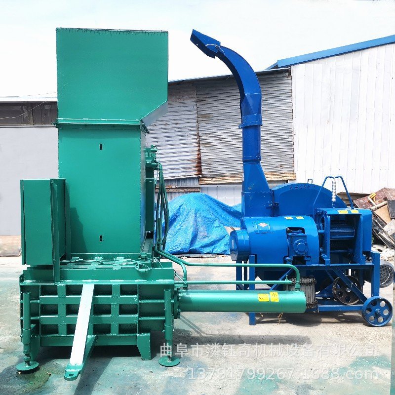 甘蔗秸秆粉碎压块机 瓜州石棉打包套袋机 三缸黄储秸秆打包机