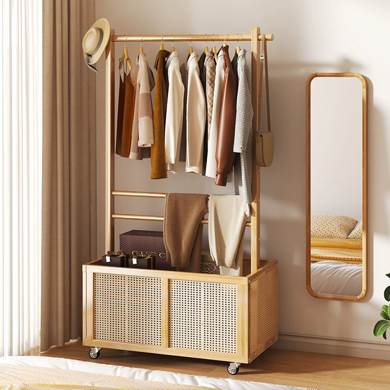 Вешалка для вешалки от пола до потолка для спальни из массива дерева вешалка для гостиной простой современный съемный новый китайский стиль B & B вешалка