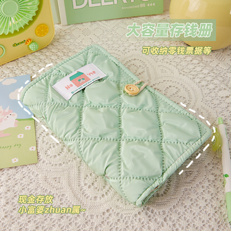 A6 Fabric Cash Deposit Book Small Fresh Green Loose-leaf Storage Book Large Capacity Commemorative Banknote Home Storage Book A6 Fabric Cash Deposit Book Small Fresh Green Loose-leaf Storage Book Large Capacity Commemorative Banknote Home Storage Book