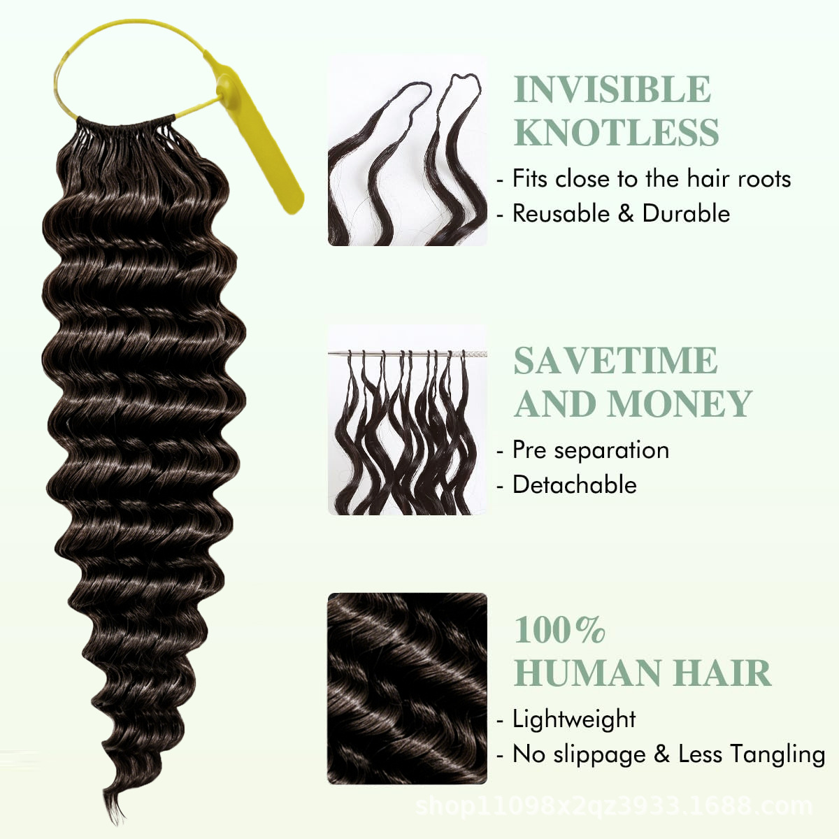 silla de crochet persona real tres generaciones sin plegado plumas extensión de cabello de crochet cabello onda profunda18 pulgadas venta directa image 3