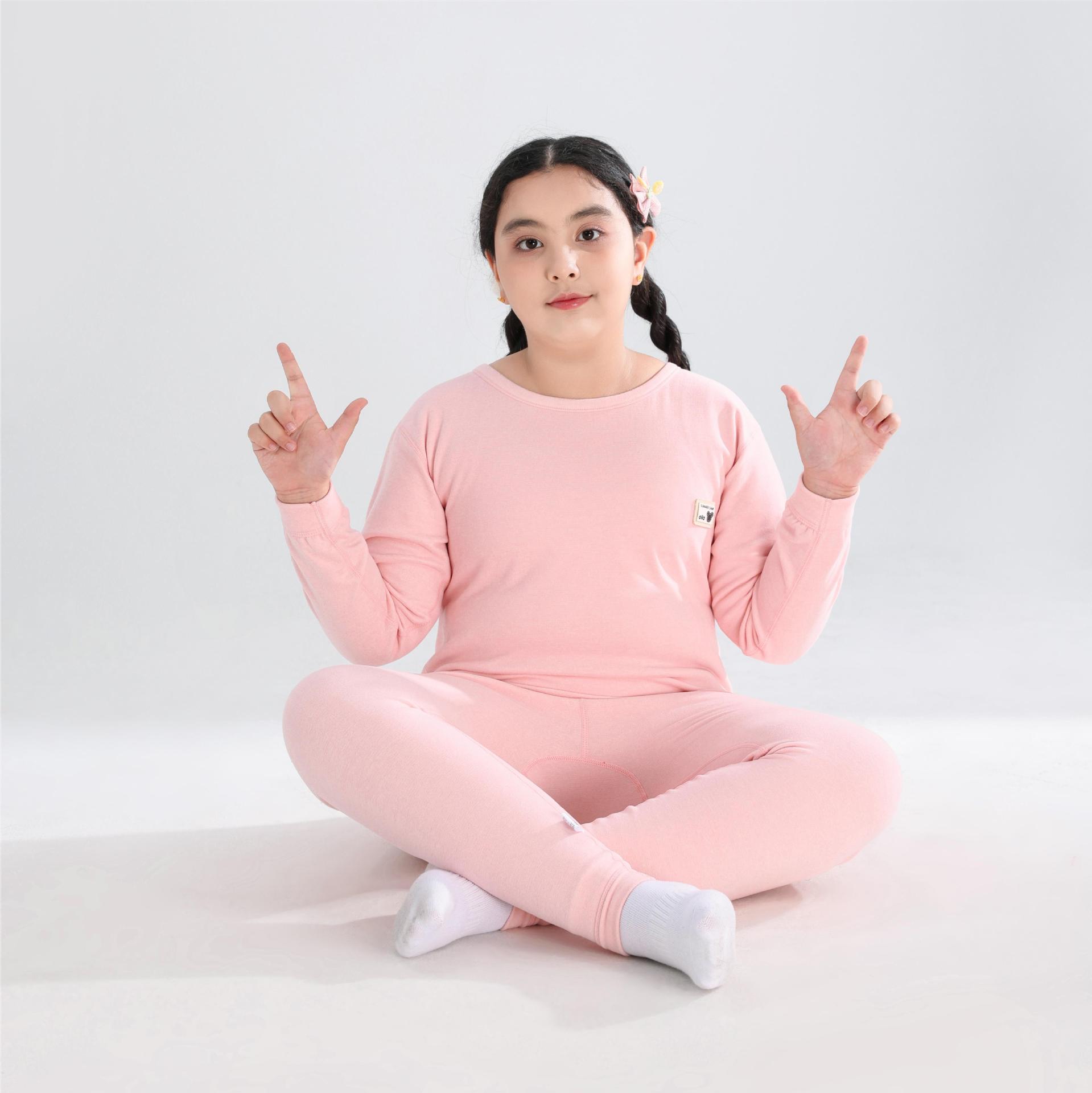 Pijama adolescente ropa de hogar para niños mayores para aumentar el peso de otoño y invierno lana seda grasa juego de pijamas calientes para niños