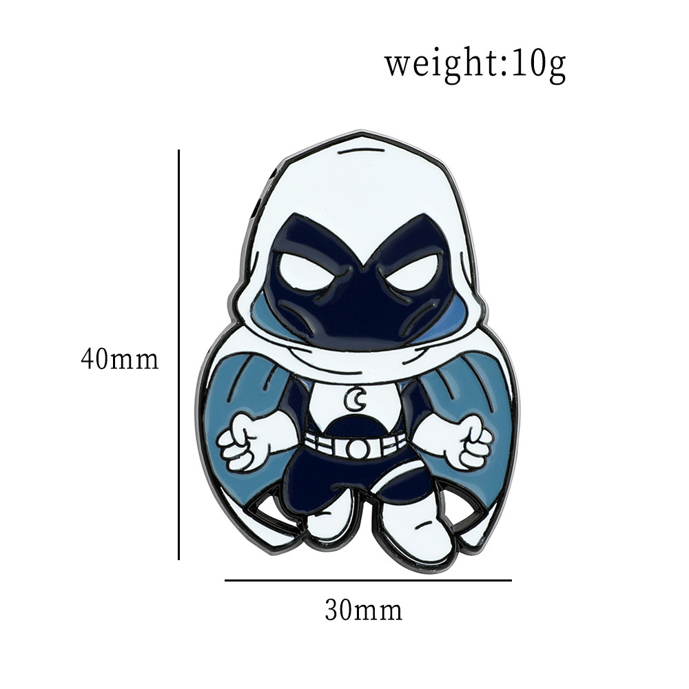 Nuevo broche de película europea y americana de Marvel transfronteriza Moonlight Knight Crimson Bruja Loki Thanos esmalte PIN