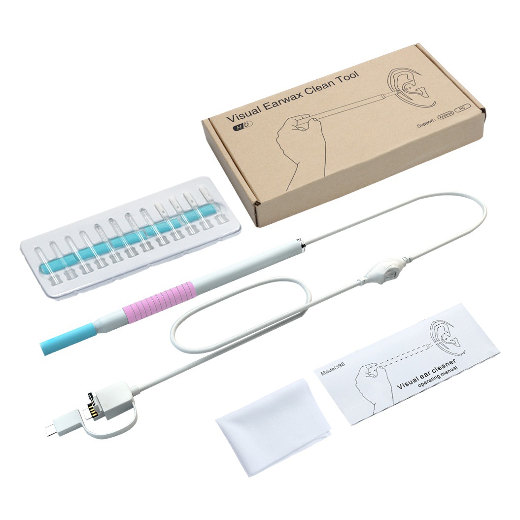 Los fabricantes suministran visual oído Pick endoscopio 30W HD pixel se puede conectar a la computadora del teléfono móvil endoscopio