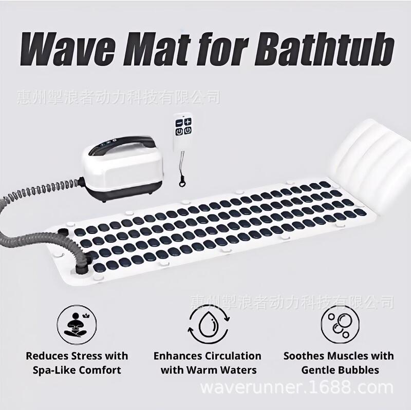 European Standard Home Sap Electric Bubble Massage Spa Wireless Remote Control Bubble Massage Machine Anti-Slip Bubble Bath