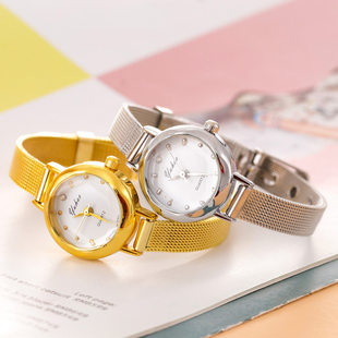Gold watch rich gold watch quartz watch small dial trendy women's watch metal bracelet watch fashion trendy watch ins