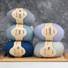 安格拉马海毛diy钩针宝宝毛线毛衣围巾线中细马海毛厂家批发