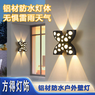 Outdoor Wall Lamp Waterproof Exterior Wall Lamp up and down Light Modern Simple Led Outdoor Lighting Courtyard Double Wall Lamp
