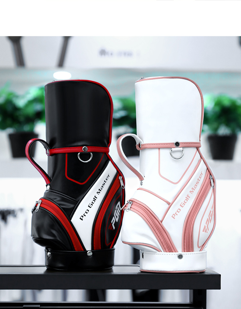 Túi golf mini nữ PGM xách tay đeo trước ngực 33.5x12x16 cm — SOB014-bột trắng chi tiết 14