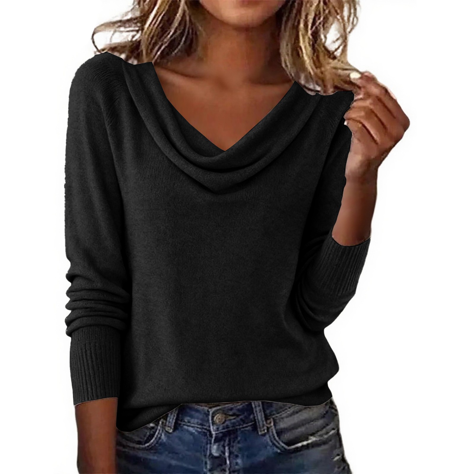 Eleganter Damen Pullover Für Herbst Und Winter Strickoberteil_voghion.com