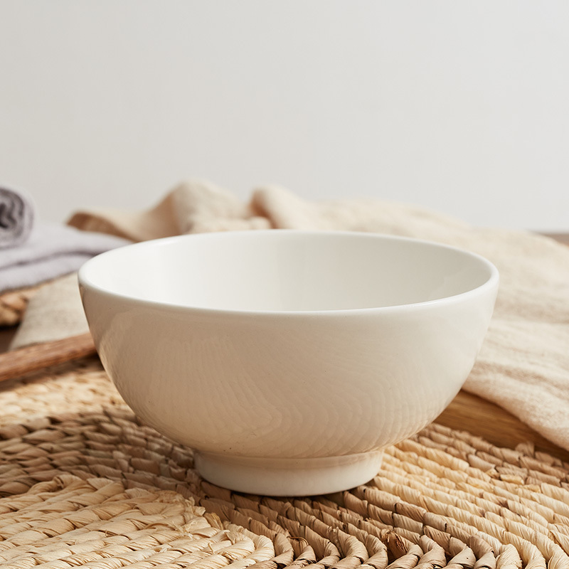 陶瓷碗加厚酒店餐具4.5寸米饭碗日式碗家用汤碗饭店Ceramic bowl