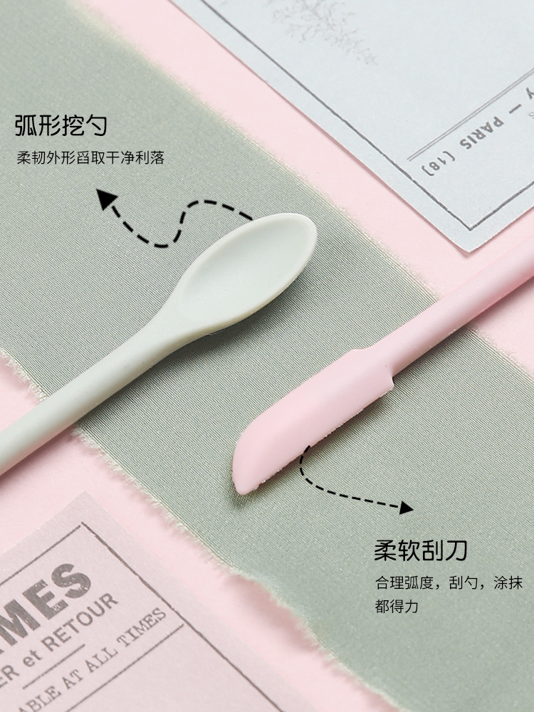 Fire paint seal silicone scraper double-headed spatula spoon wall cleaning scraper to make fire paint flutter fire air drop glue scraping edge