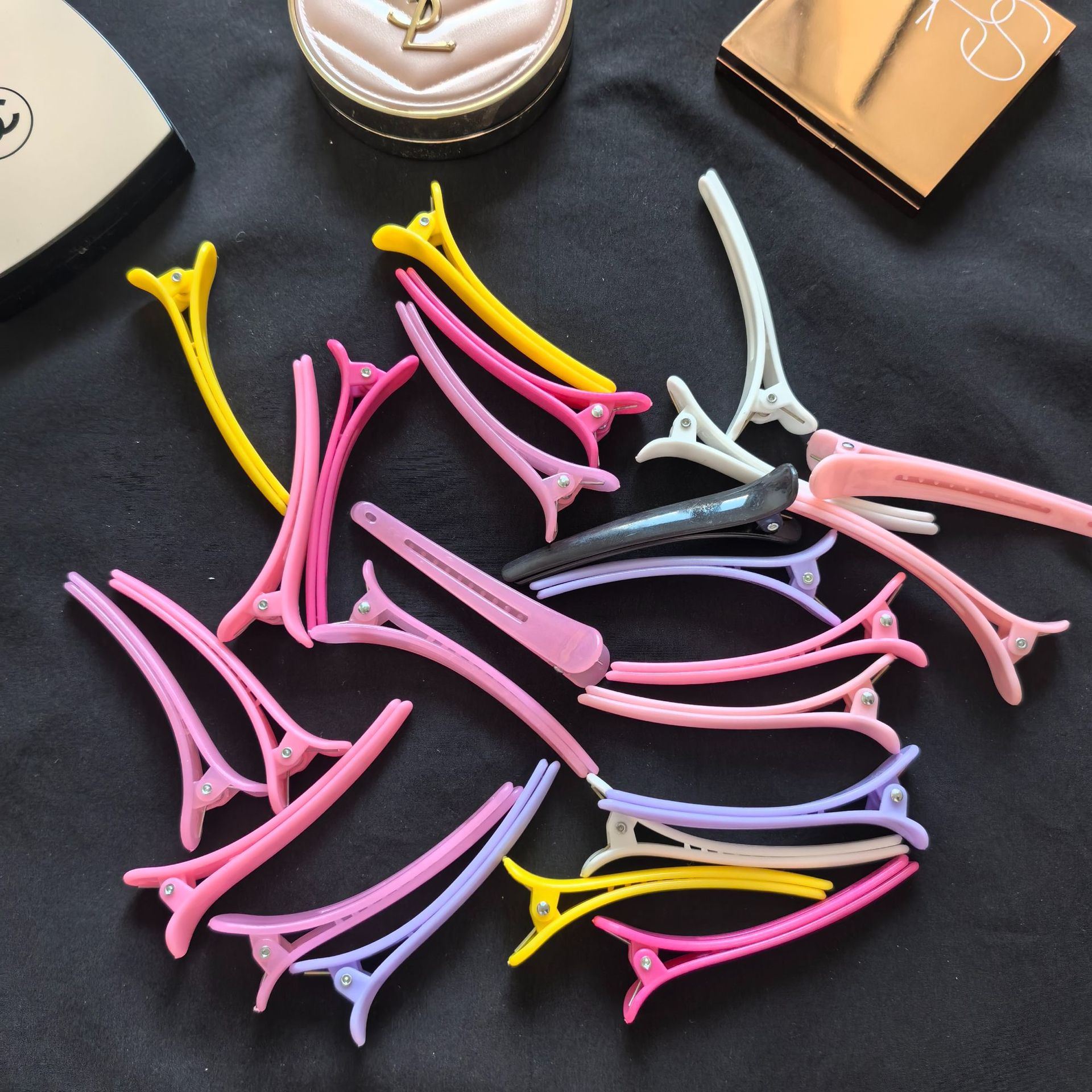 Hairdressing Home Dual-Use Hairpin Colorful Styling Long Mouth Clip Fish Mouth Clip Partition Clip Bangs Positioning Duckbill Clip