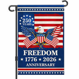 跨境新款美国纪念花园旗帜提供图片包用于庭院纪念装饰背景花园旗