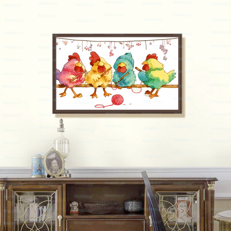 Mona Lisa Royal Cross-stitch suéter trenzado nuevo moderno minimalista animación de dibujos animados para niños bordado a mano image 4