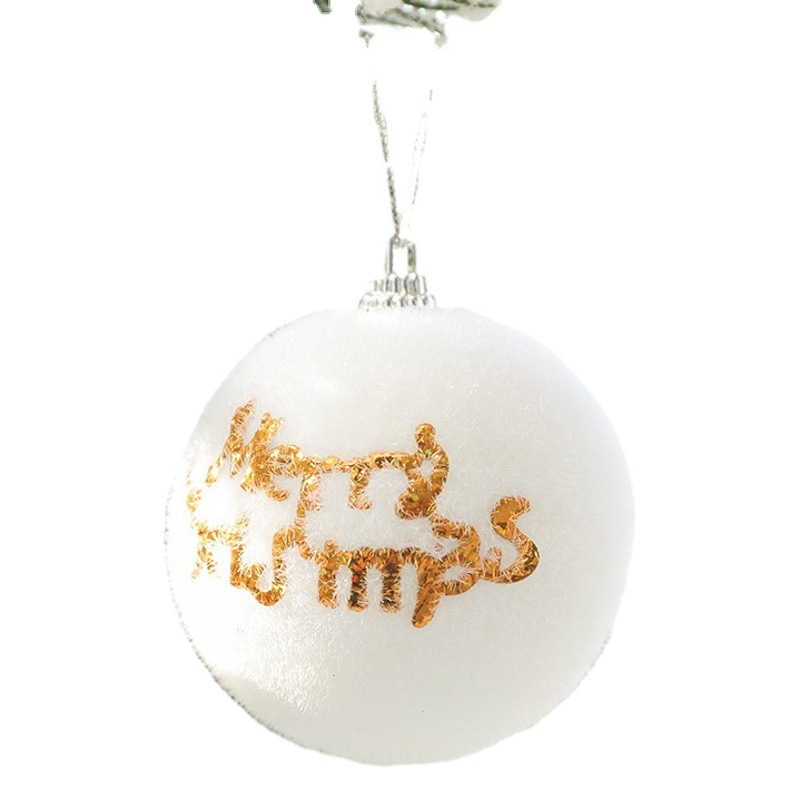 Adornos Navideños de Reno Blanco con Letras, Bolas de Navidad, Decoraciones para Árboles de Navidad, Adornos Colgantes, Suministros para Decoración de Escenas