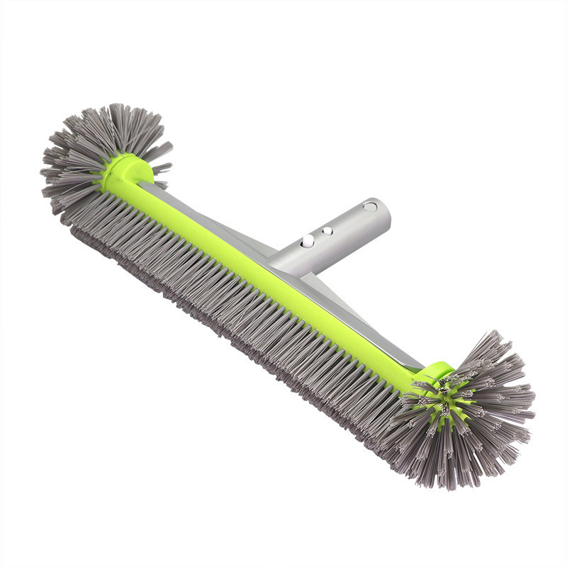 Factory New Product Direct Supply Special Swimming Pool Cleaning Brush Swimming Pool Brush Aluminum Alloy Back Universal Handle Corner Brush