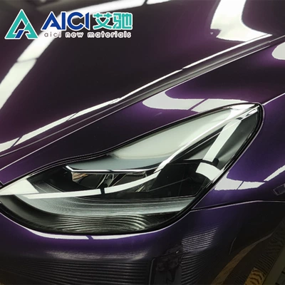Auto Color Change Film black-purple gradient color changing film, heat-repairable