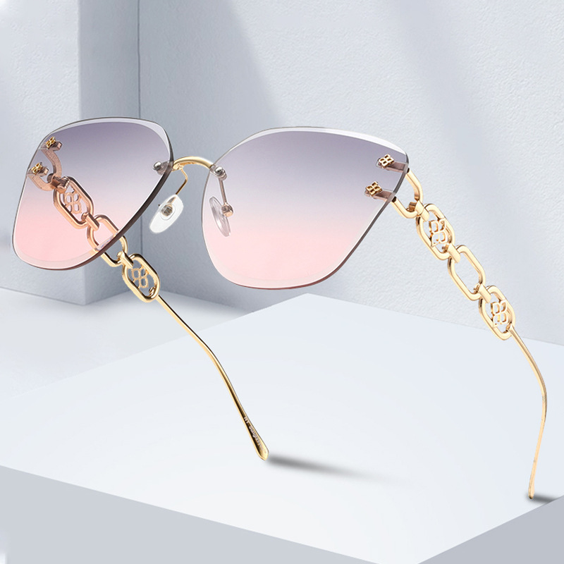 Ink frame sun factory direct female direct male sunglasses personality retro sunscreen fashion 2023 sunshade