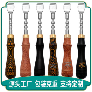 Multi-functional edge ironing and polishing integrated wooden handle edge holder hand diy trimming line pressing head leather tool