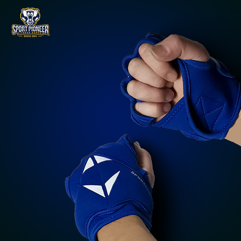 Nuevo 2 libras deportes peso-cojinete guantes pesados fuerte muñeca boxeo corriendo medio dedo guantes