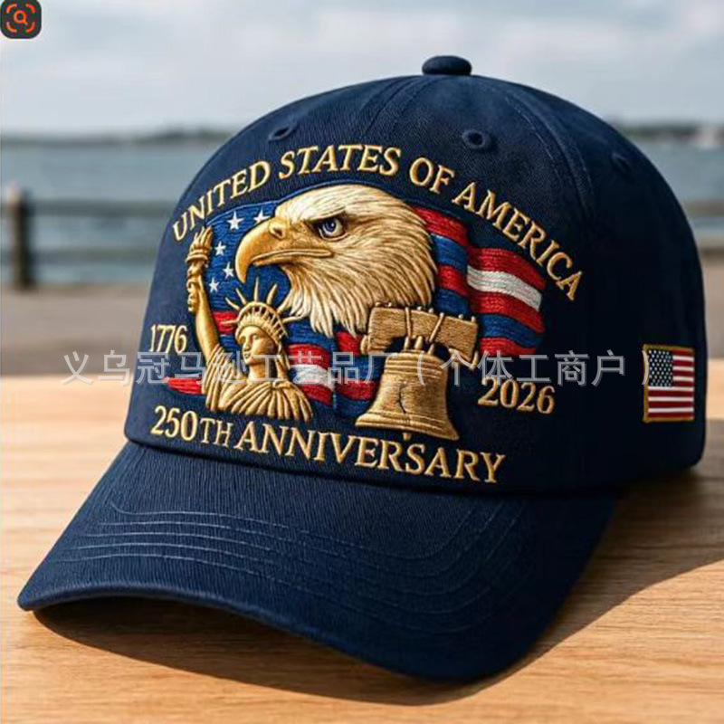 老鹰棒球帽250周年刺绣纪念帽南瓜鸭舌帽 250th Anniversary Cap|undefined
