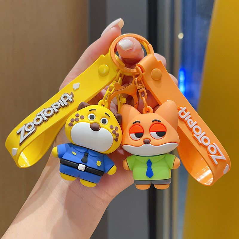Q Version Zootopia Keychain Judy Nick Leopard Police Officer Lightning Small Pendant Glue Wholesale Keychain Key Q Version Zootopia Keychain Judy Nick Leopard Police Officer Lightning Small Pendant Glue Wholesale Keychain Key