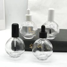 厂家现货批发75ml指甲油瓶大肚带毛刷玻璃甲油胶空瓶玻璃化妆品瓶
