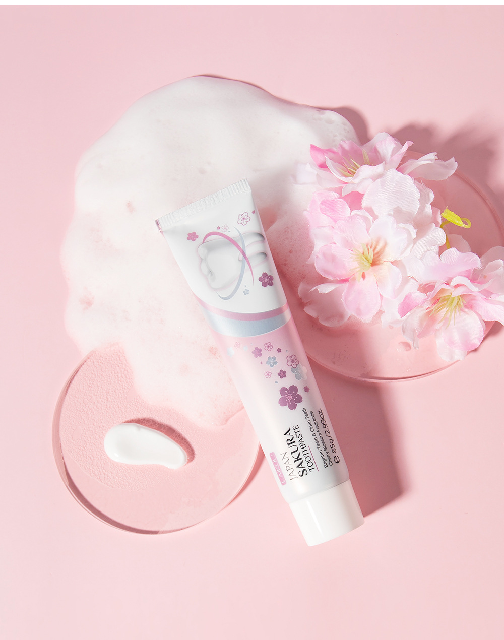 Cross-border Laikou Sakura Toothpaste 85g freshens breath, removes stains and cleans teeth. Factory wholesale in stock undefined