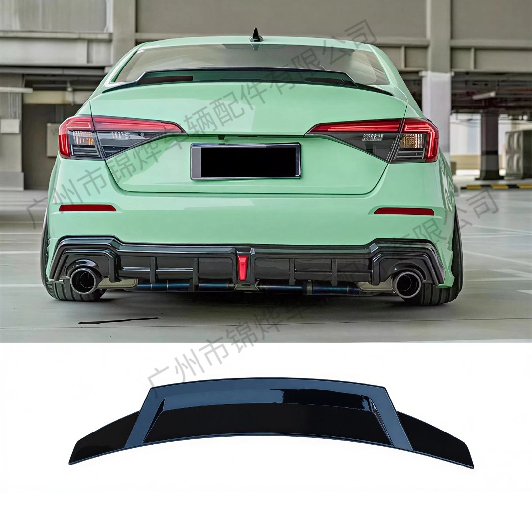 Suitable for 2021-2024 Honda Civic Four-Door Sedan 11Th Generation R Model Modified Rear Wing Spoiler Fixed Wind Pressure Wing