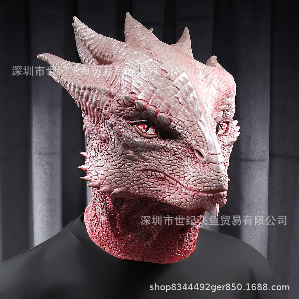 Juegos de Halloween Dragón máscara cool Cosplay Animal Guerrero Personaje Monstruo Cabeza de látex Propósito de fiesta