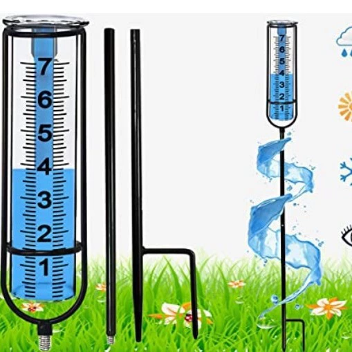 Дождемер для улицы, пластиковая модель с колышком, для двора и сада