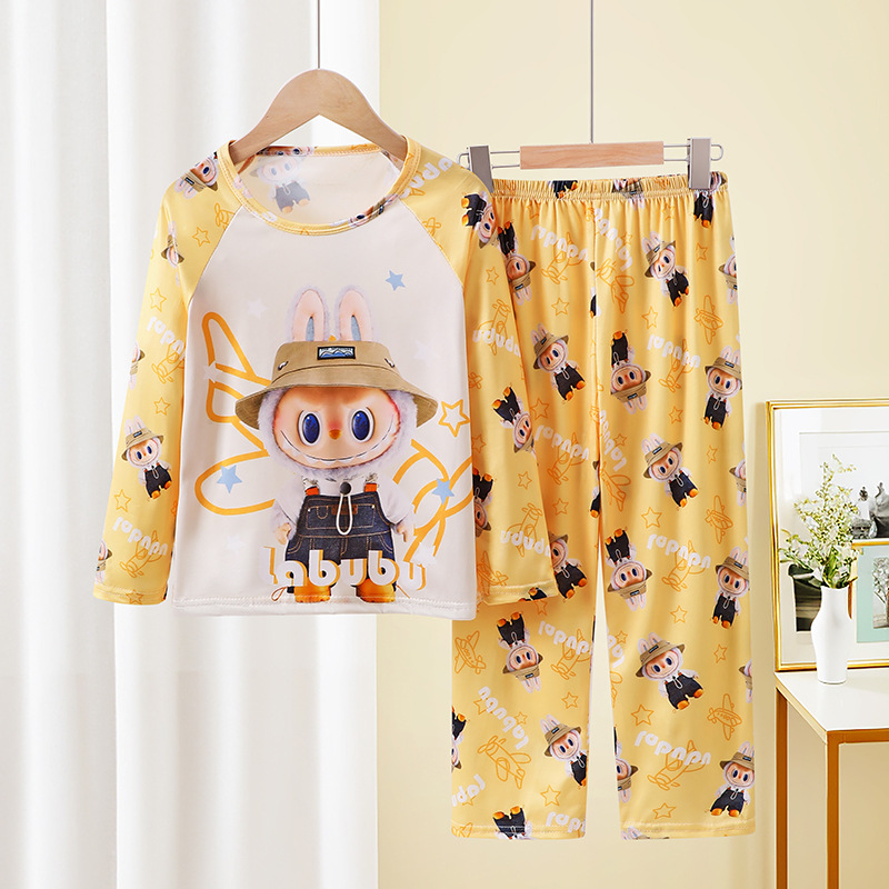 Cross-border 2024 New Girls' Pajamas Children's Spring and Autumn Long Sleeve suit Baby Girl's Big Children's Autumn Home Clothes