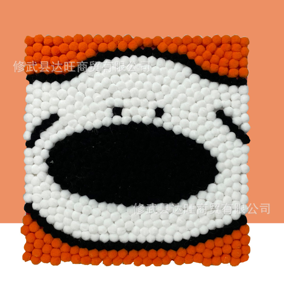 MQH20-020 / 20*20cm (wooden frame + canvas + hair ball + tweezers)