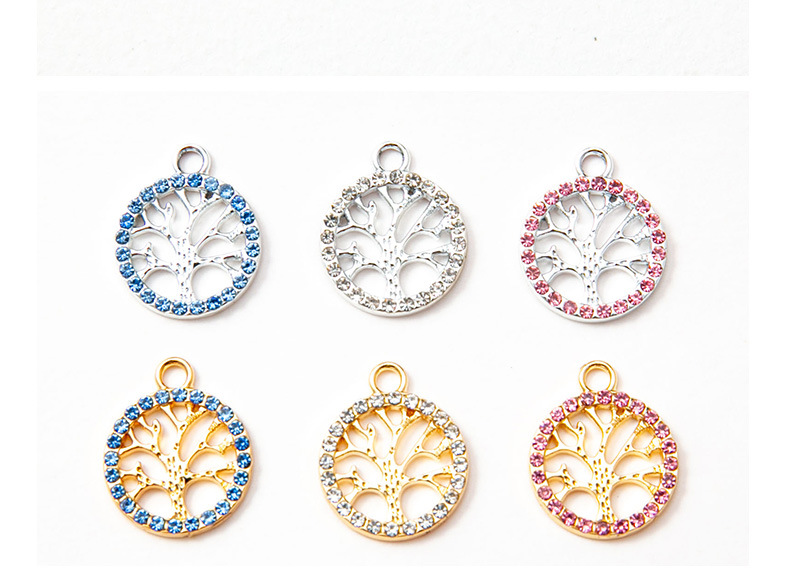 10 PCS/Package Alloy Rhinestones Tree Pendant Simple Style display picture 4