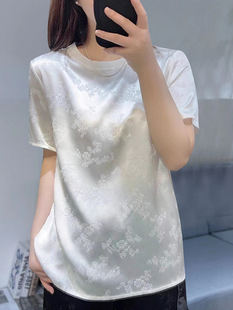 Летняя шелковая элитная футболка, короткий рукав