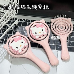 新型の骨付きのかわいい形のふわふわした透かし彫りのエアバッグの櫛の化粧の小学生のマッサージの高い顔の値の濡れた両用