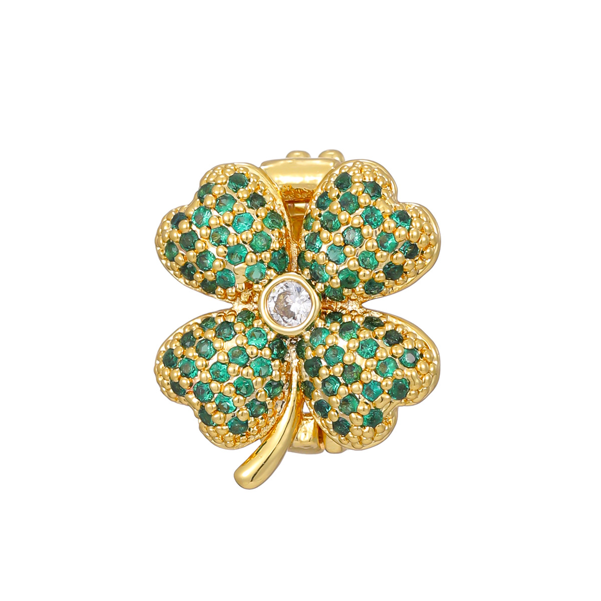 5g Weight Jewelry Accessories Jewelry Making Type Accessories Classification 1 Piece Quantity Copper Material Four Leaf Clover, Rainbow, Bow Knot Pattern All Seasons Season Plating Design Shiny Style 1 Piece Copper Four Leaf Clover Rainbow Bow Knot Jewelry Accessories 15