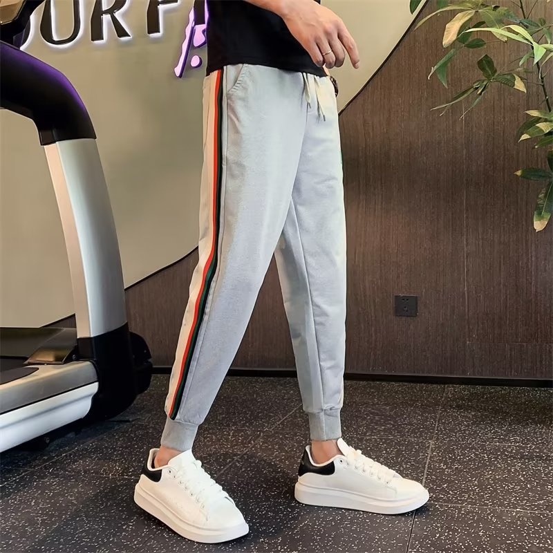 Pizza Shuai Fried Street Elastic Slim 2023 Spring and Autumn New Small Foot Harun Pants Fashion -- Printable Tiktok Face_voghion.com
