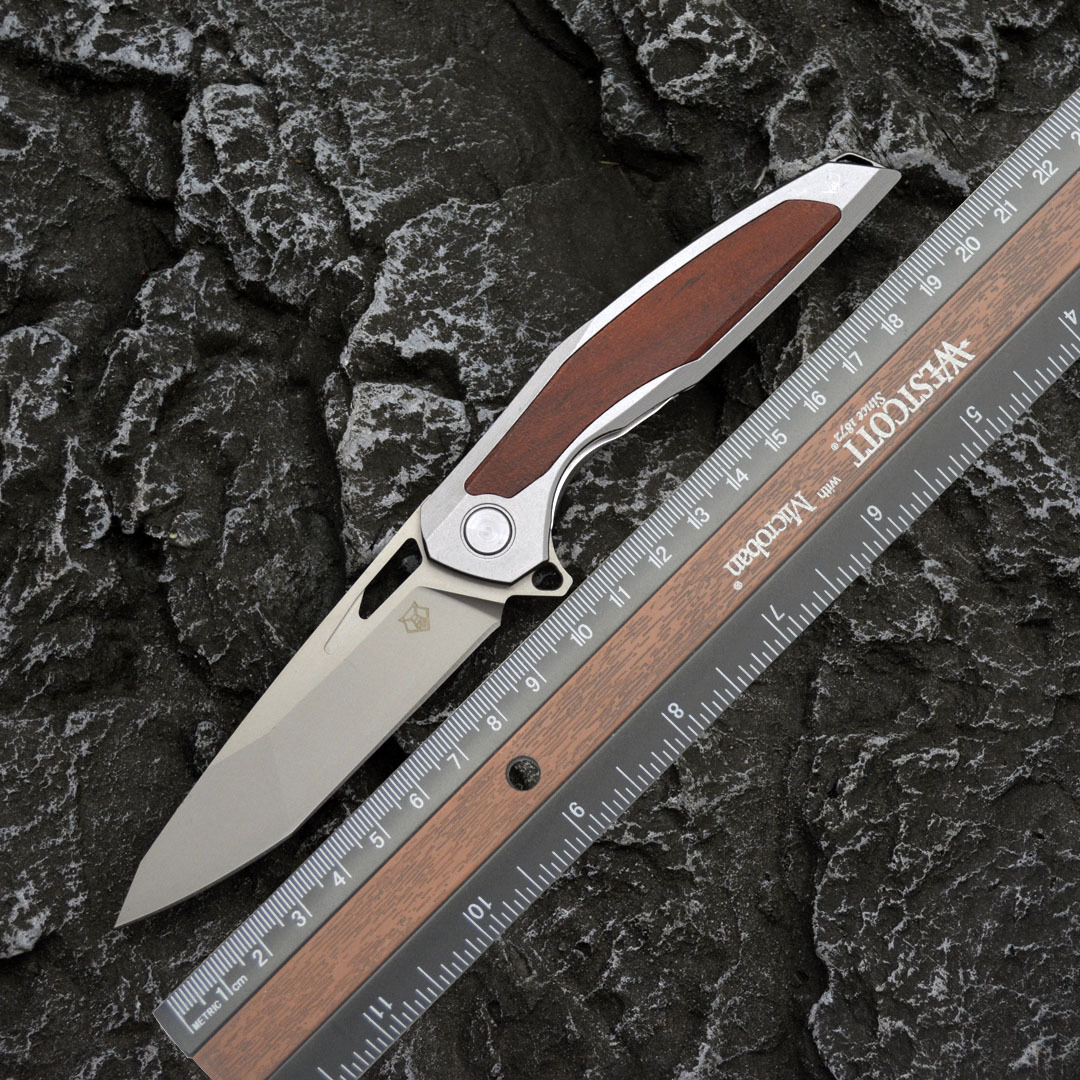 熊头折叠刀D2钢高硬度锋利折叠刀随身防身小刀露营户外刀具水果刀