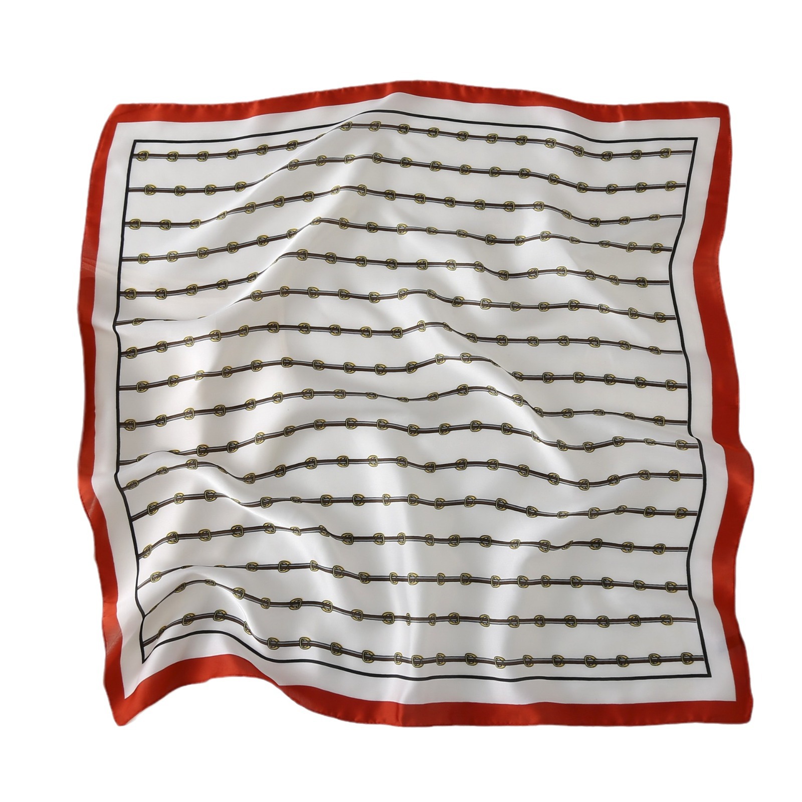 Coreano de alta calidad 70 bufandas cuadradas de impresión de seda femenina bufandas de cabello azafata decoración profesional bufandas de moda