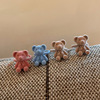 Multicoloured cute brand universal adjustable ring, with little bears