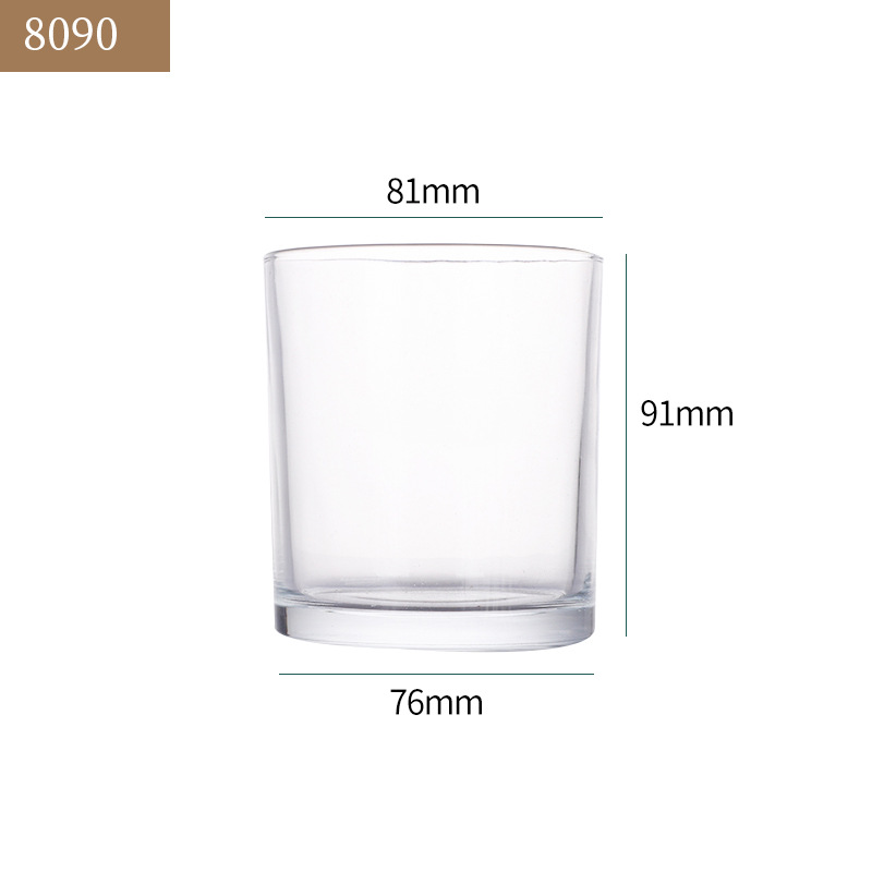 DIY tazas de vidrio perfumadas claras y simples vela casera vela casera vela recipiente de vidrio vacío taza