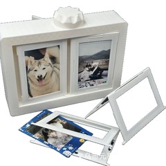 3D プリントポラロイドフォトアルバムページめくり立体フォトフレーム回転フォトフレーム収納写真装飾品 3inch 写真
